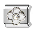 3D WHITE CLOVER ITALIAN CHARM