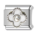 3D WHITE CLOVER ITALIAN CHARM