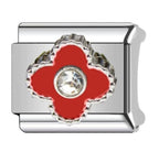 3D RED CLOVER ITALIAN CHARM