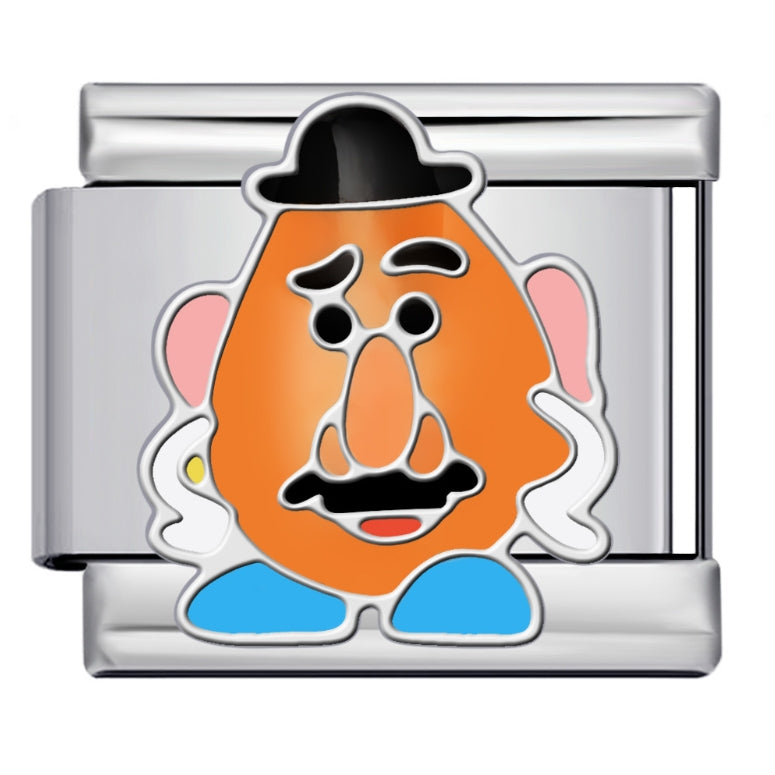 Mr. Potato Italian Charm Italian charm bracelet link in stainless steel