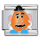 Mr. Potato Italian Charm Italian charm bracelet link in stainless steel
