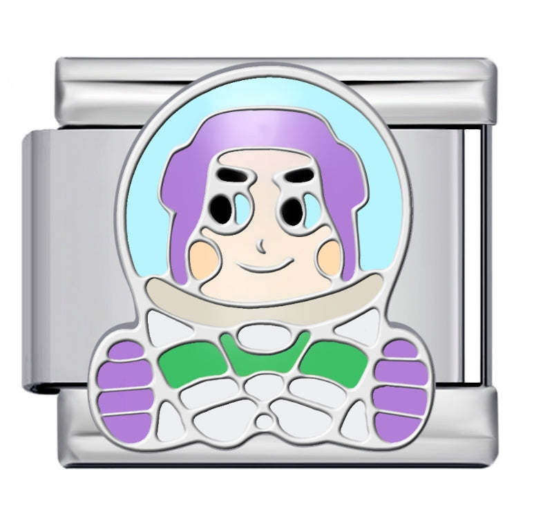 Buzz Astronaut Italian Charm Italian charm bracelet link in stainless steel
