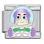 Buzz Astronaut Italian Charm Italian charm bracelet link in stainless steel