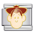 Woody Cowboy Italian Charm Italian charm bracelet link in stainless steel