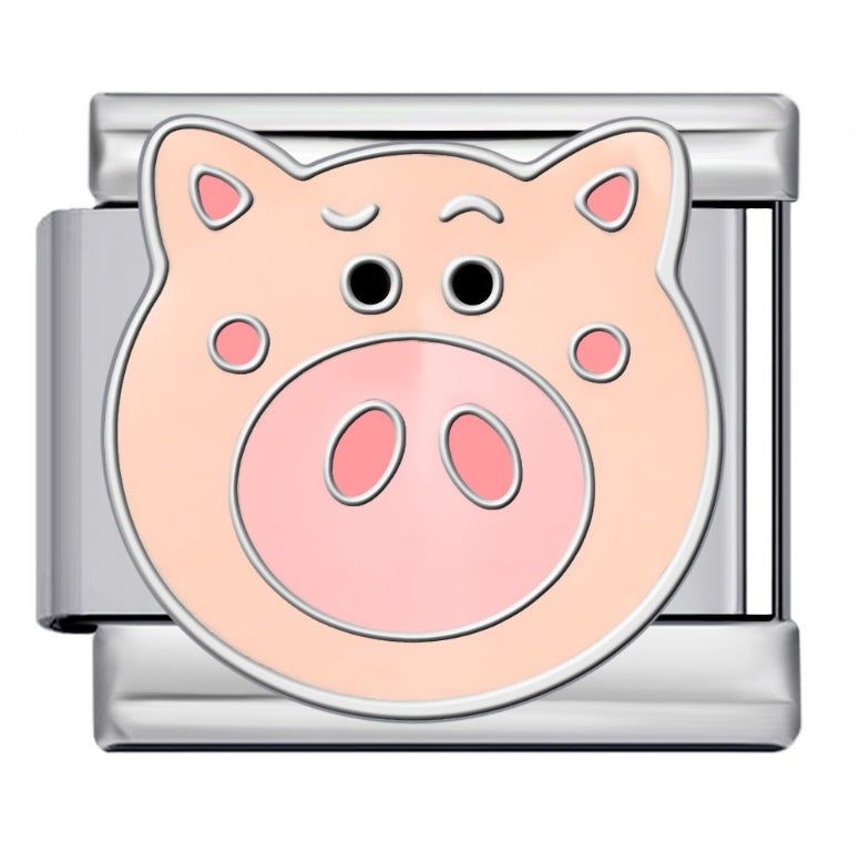 Piggybank Italian Charm Italian charm bracelet link in stainless steel