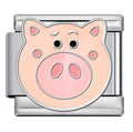 Piggybank Italian Charm Italian charm bracelet link in stainless steel