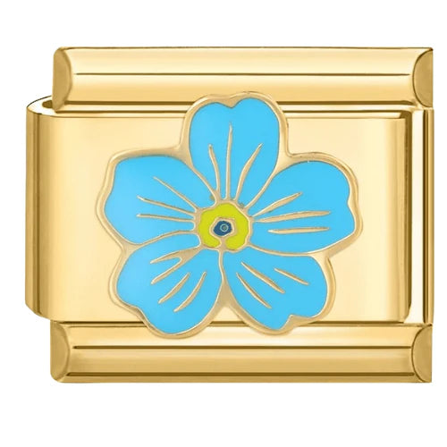 FORGET-ME-NOT FLOWER ITALIAN CHARM
