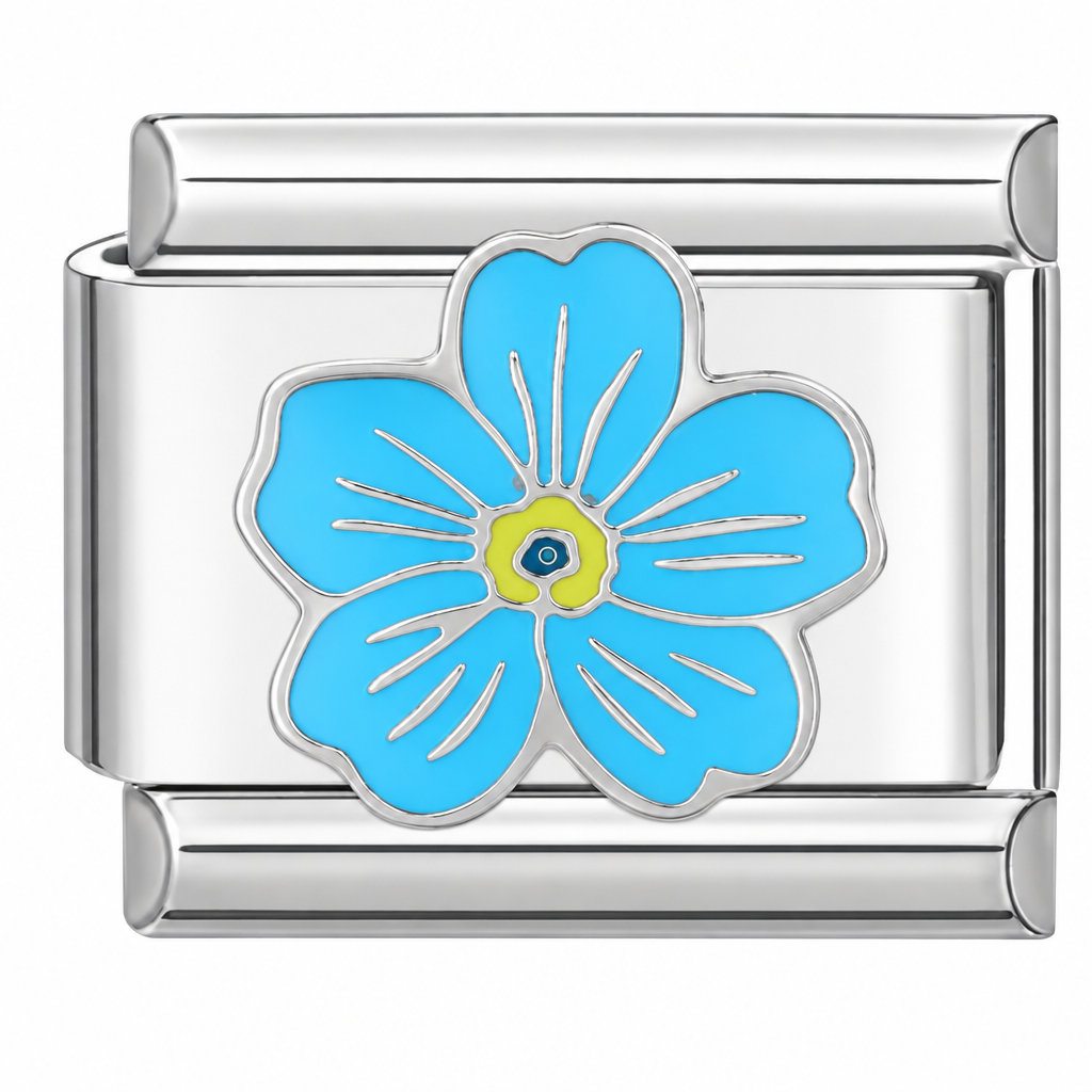 FORGET-ME-NOT FLOWER ITALIAN CHARM