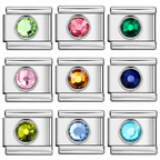 BIRTHSTONE ITALIAN CHARMS
