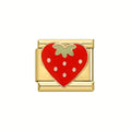 STRAWBERRY HEART ITALIAN CHARM