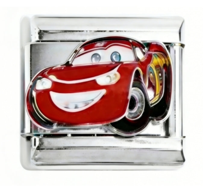 Cartoon Car Italian Charm Italian charm bracelet link in stainless steel