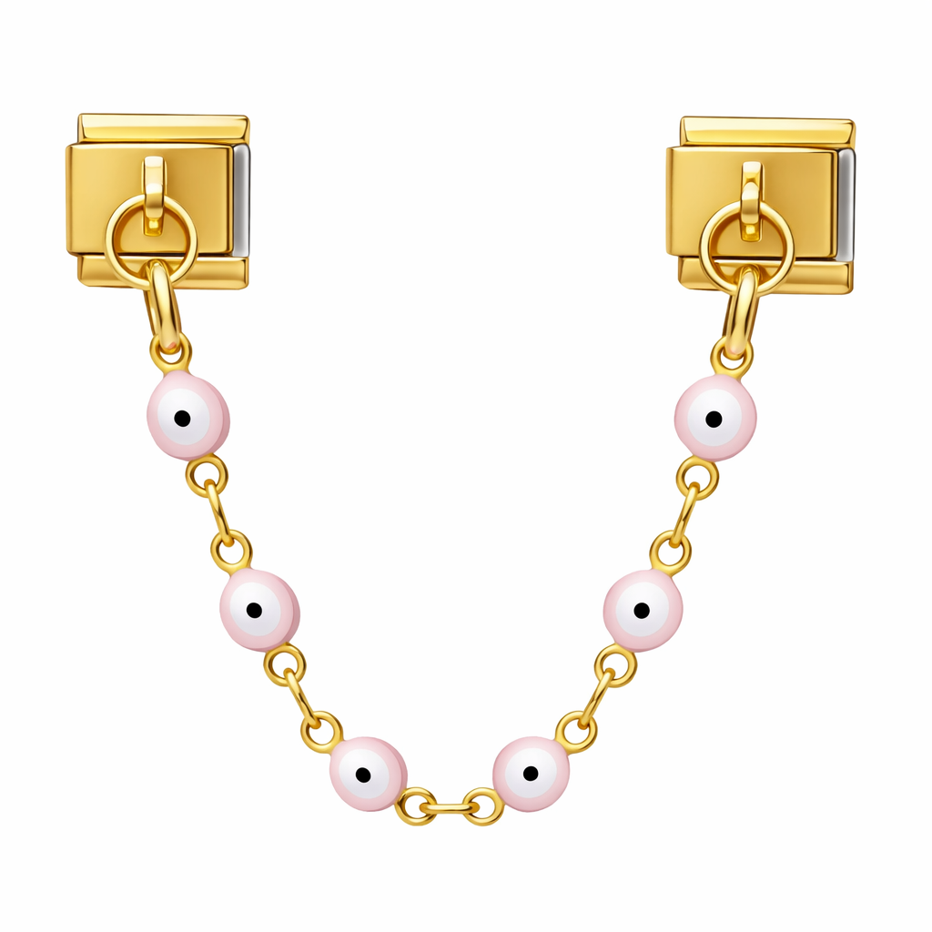 Evil Eye Chain Italian Charm Italian charm bracelet link in stainless steel