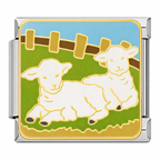 Lambs Italian Charm Italian charm bracelet link in stainless steel