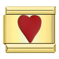 Red Heart Italian Charm Italian charm bracelet link in stainless steel