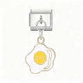 FRIED EGG PENDANT ITALIAN CHARM