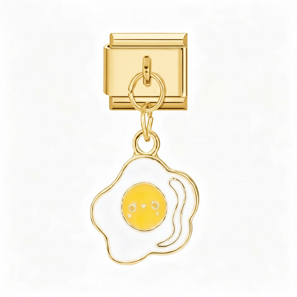 FRIED EGG PENDANT ITALIAN CHARM