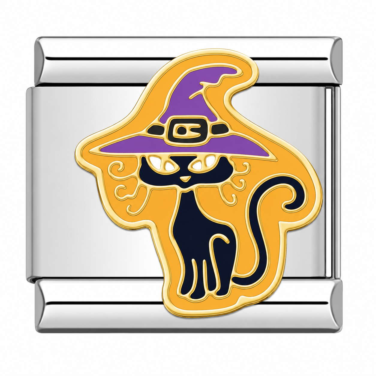 WITCH CAT ITALIAN CHARM