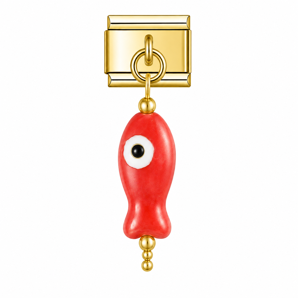 CERAMIC FISH PENDANT ITALIAN CHARM