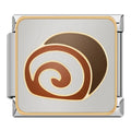 Cinnamon Roll Italian Charm Italian charm bracelet link in stainless steel