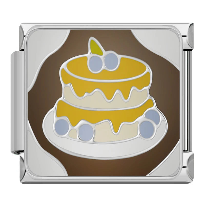 Cake Italian Charm Italian charm bracelet link in stainless steel
