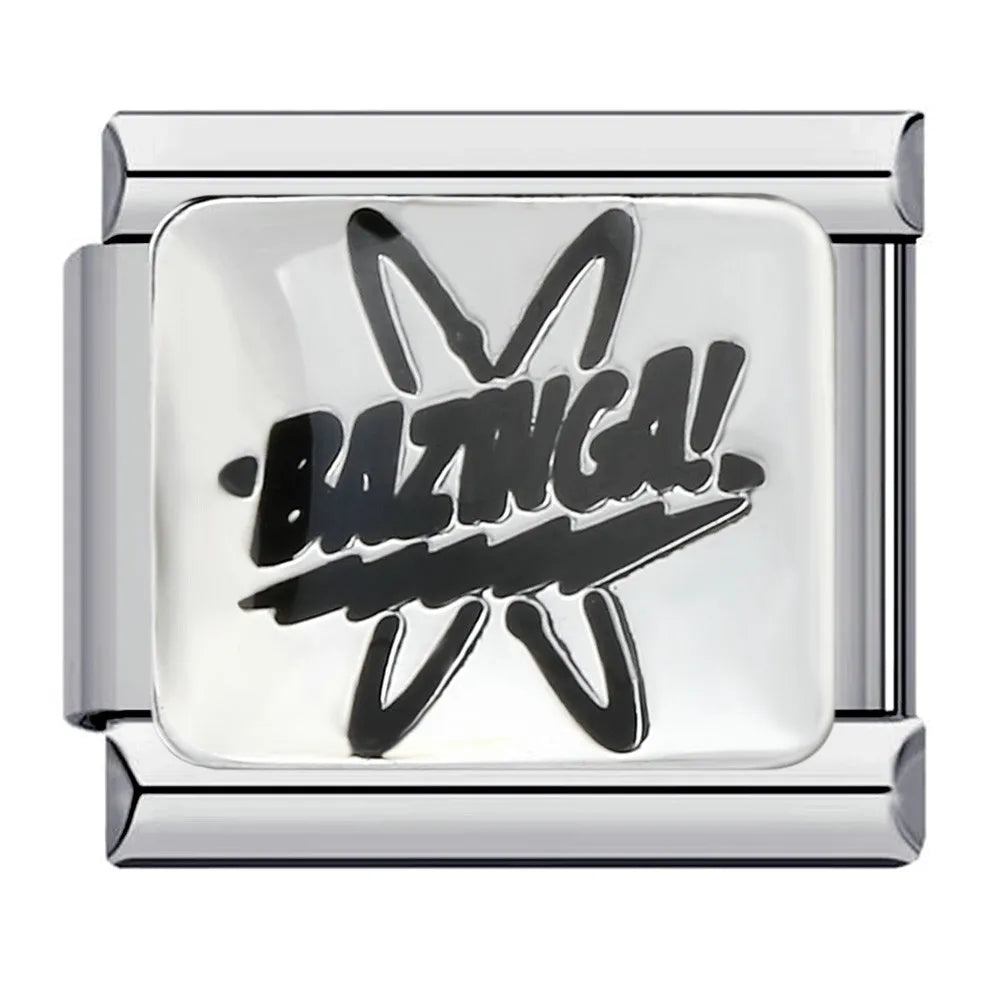 Bazinga Italian Charm Italian charm bracelet link in stainless steel