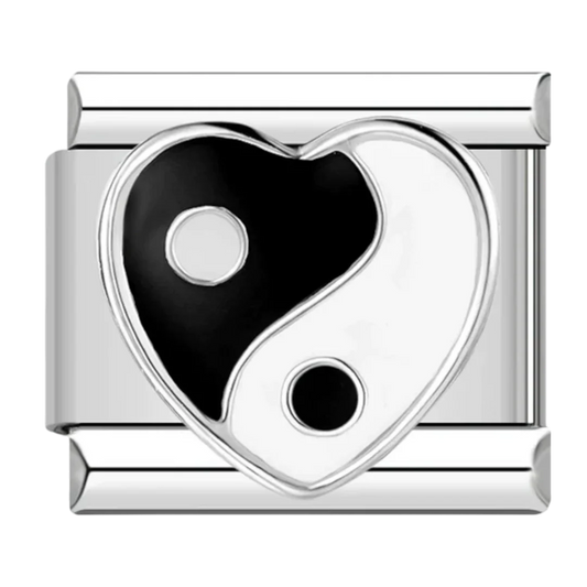 YIN YANG HEART CHARM