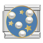 Constellation Star Italian Charm Italian charm bracelet link in stainless steel