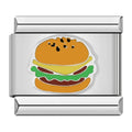 Cheeseburger Italian Charm Italian charm bracelet link in stainless steel