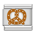 Pretzel Italian Charm Italian charm bracelet link in stainless steel