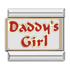 Daddys Girl Italian Charm Italian charm bracelet link in stainless steel