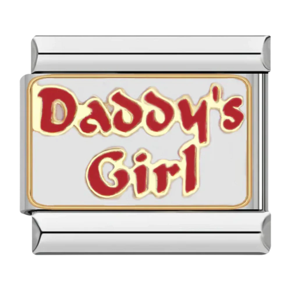 Daddys Girl Italian Charm Italian charm bracelet link in stainless steel