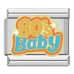 80’S Baby Italian Charm Italian charm bracelet link in stainless steel