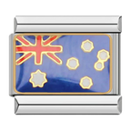 Australia Flag Italian Charm Italian charm bracelet link in stainless steel