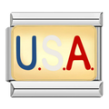 Usa Italian Charm Italian charm bracelet link in stainless steel
