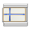 Finland Flag Italian Charm Italian charm bracelet link in stainless steel