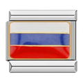 Russia Flag Italian Charm Italian charm bracelet link in stainless steel