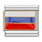 Russia Flag Italian Charm Italian charm bracelet link in stainless steel