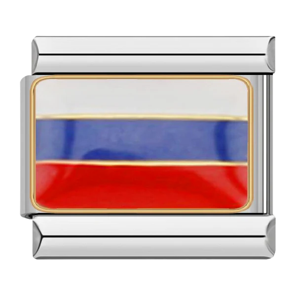 Russia Flag Italian Charm Italian charm bracelet link in stainless steel