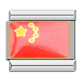 China Flag Italian Charm Italian charm bracelet link in stainless steel