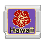 Hawaii Italian Charm Italian charm bracelet link in stainless steel