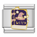 Witch Book Italian Charm Italian charm bracelet link in stainless steel