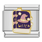 Witch Book Italian Charm Italian charm bracelet link in stainless steel