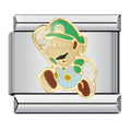 Luigi Italian Charm Italian charm bracelet link in stainless steel