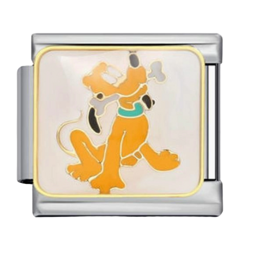 Pluto Dog Italian Charm Italian charm bracelet link in stainless steel