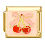PINK BOW CHERRY ITALIAN CHARM