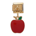 Apple Pendant Italian Charm Italian charm bracelet link in stainless steel