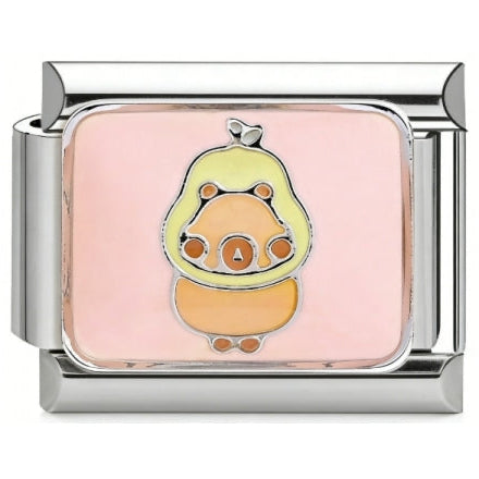 Capybara Pear Italian Charm Italian charm bracelet link in stainless steel