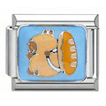 Capybara Bread Italian Charm Italian charm bracelet link in stainless steel
