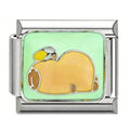 Capybara Lemon Italian Charm Italian charm bracelet link in stainless steel