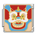 Lion Dance Italian Charm Italian charm bracelet link in stainless steel